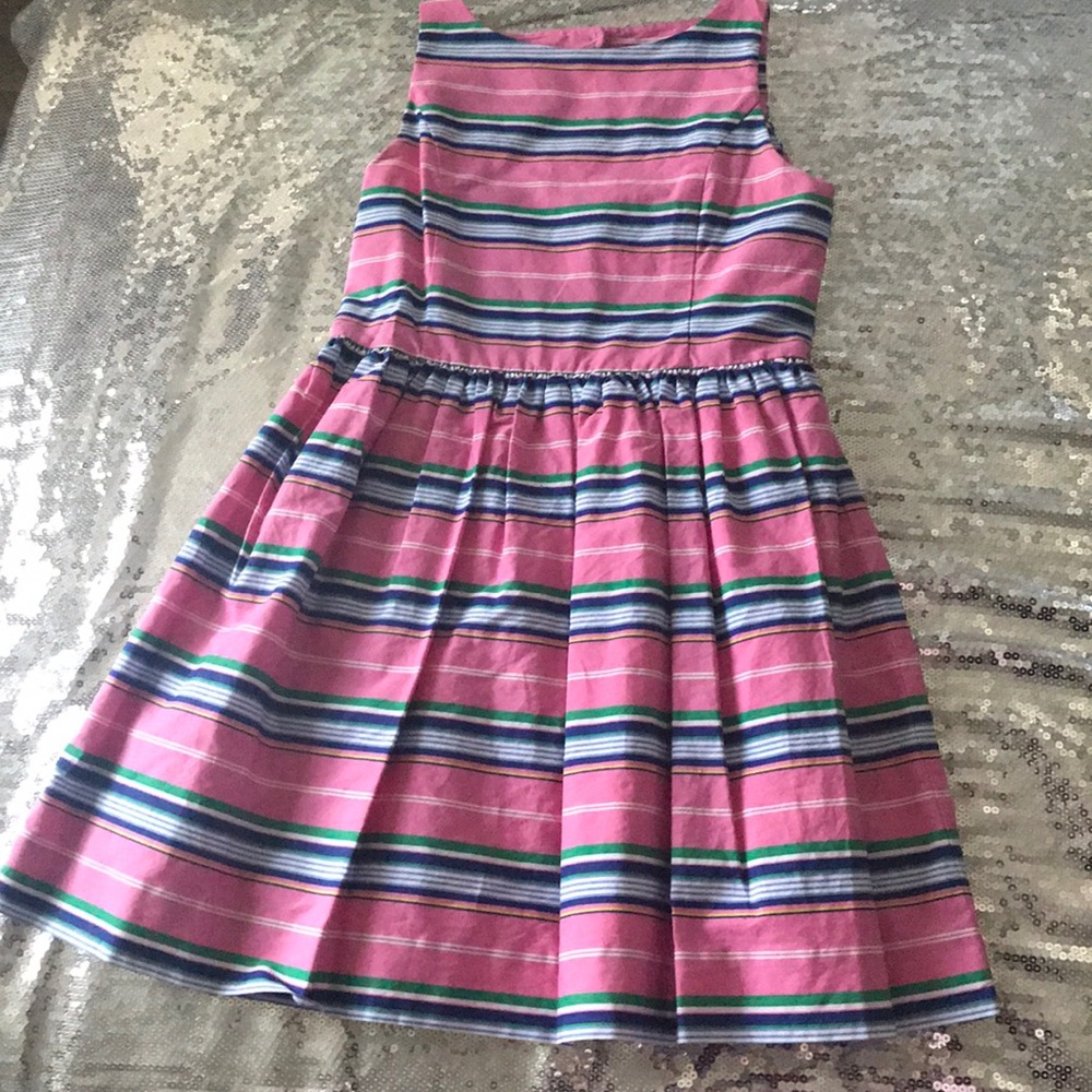 Pink polo striped dress
